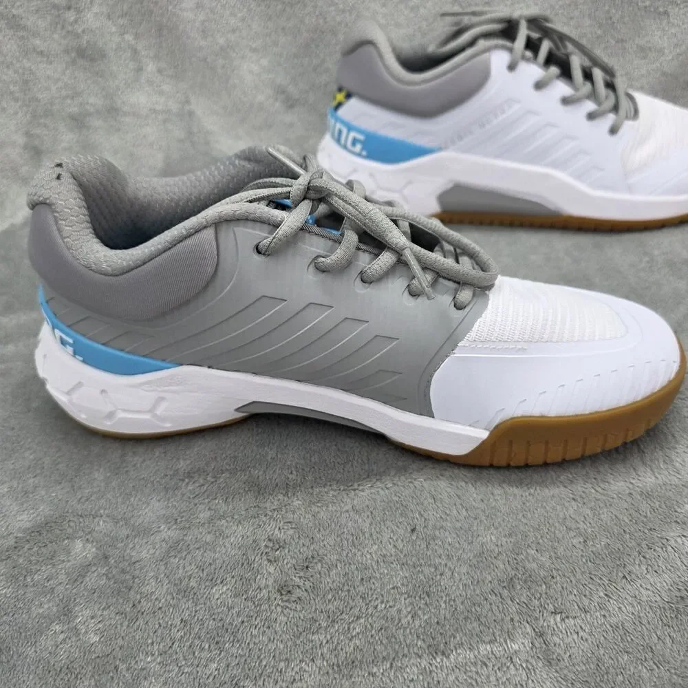 SALMING RECOIL ULTRA INDOOR / SQUASH SHOES (WHT/GRAY) Size 9